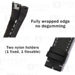 Custom handmade black nylon kevlar canvas oem bracelet belt for IWC Ingenieur AMG IW322703 black series ceramic fo sale
