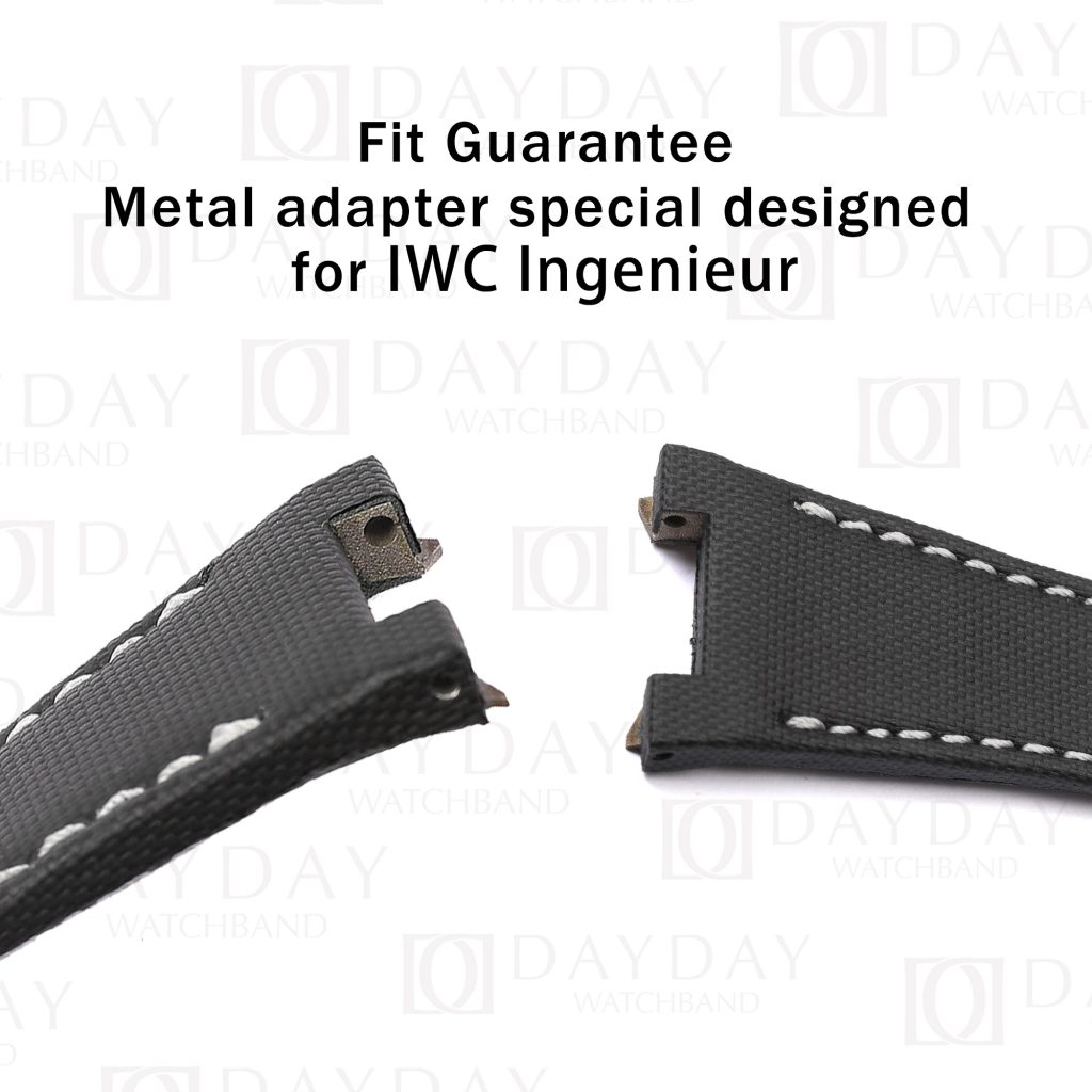 Custom handmade black nylon kevlar canvas oem watch straps bands for IWC Ingenieur AMG IW322703 black series ceramic fo sale