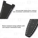 Custom handmade black nylon kevlar canvas oem watch straps for IWC Ingenieur AMG IW322703 black series ceramic fo sale