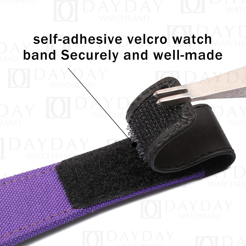 Shop Custom purple canvas velcro watch strap band replacement watch accessories for 2022 hublot Big Bang E 440 online