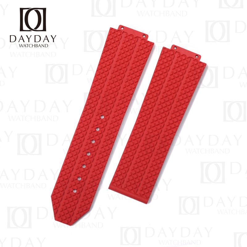 Shop red Fluoro rubber watch strap replacement watch accessories for Hublot Big Bang 44mm men's watch online