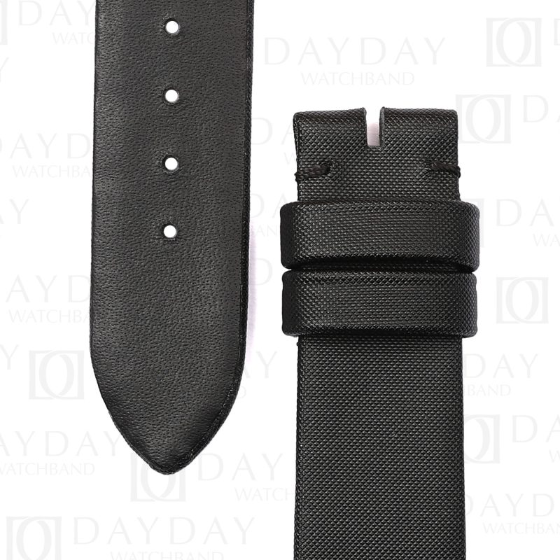 Buy curved end black satin watch band wrist bands replacement for Tudor, Rolex, Omega, Blancpain, and more watches aftermarket