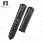 Buy custom black alligator leather watch strap leather band replacement for Cartier Ballon Bleu 28mm 33mm 36mm 42mm