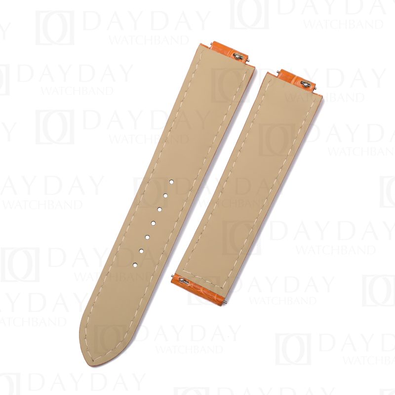 Buy handmade custom crocodile leather watch band replacement for Cartier Ballon Bleu 28mm 33mm 36mm 42mm aftermarket