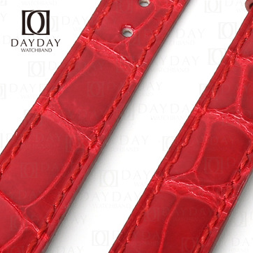 Custom alligator leather strap for Cartier Baignoire ladies watch_副本