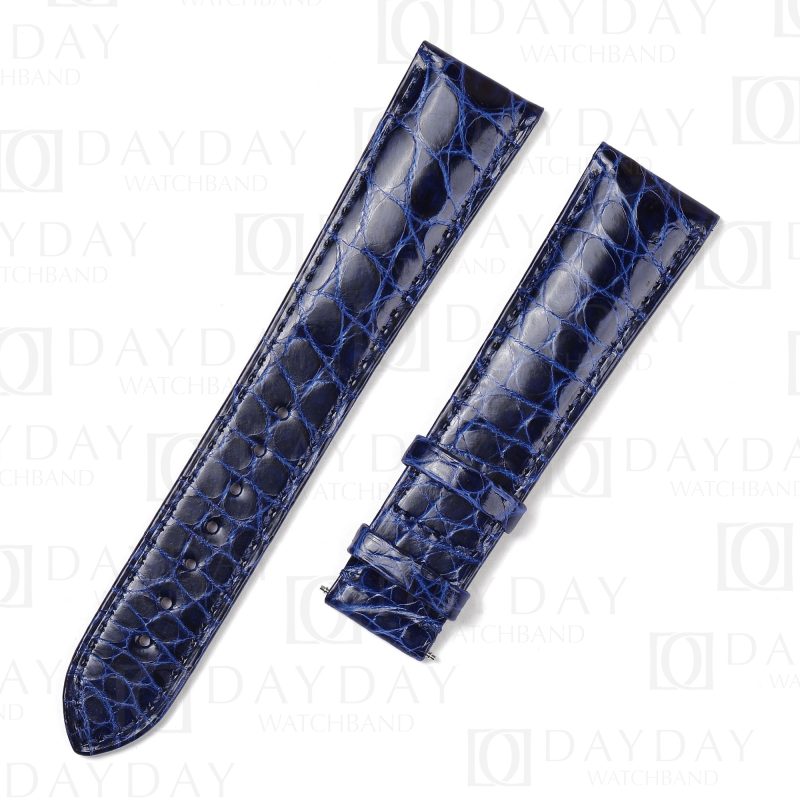Custom blue alligator leather watch strap replacement for Citizen NB1050 59e, Eco Drive Automatic, Blue Angels men’s and ladies watches