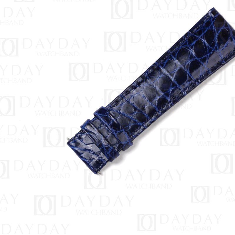 Custom blue alligator leather watch straps replacement for Citizen NB1050 59e, Eco Drive Automatic, Blue Angels men’s and ladies watches