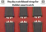 Daydaywatchband custom red blue green canvas velcro watch strap with original style metal insert for Hublot 440 Smart Watch 42mm