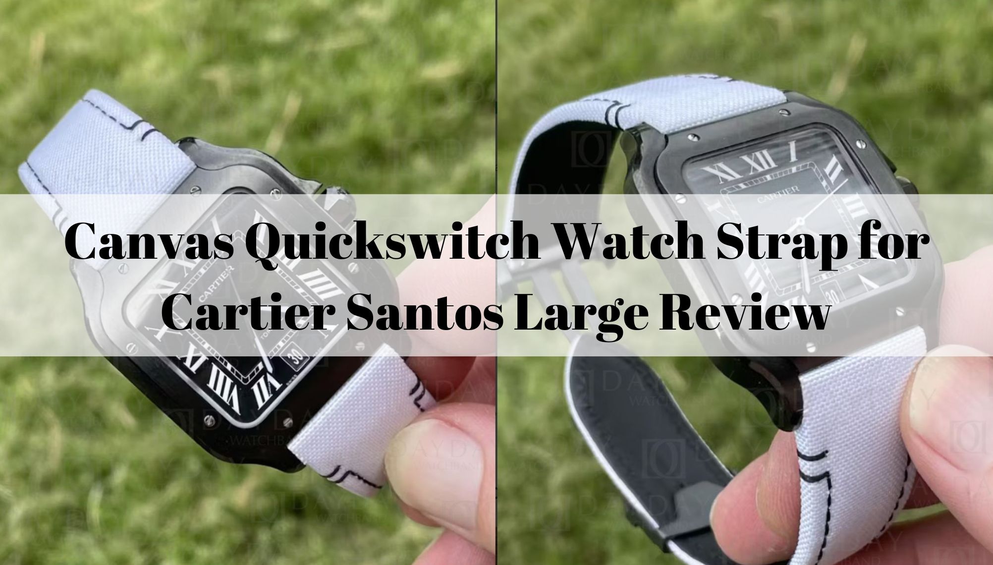 Daydaywatchband watch strap gudie for Cartier Canvas Quickswitch Watch Strap for Cartier Santos Large Review