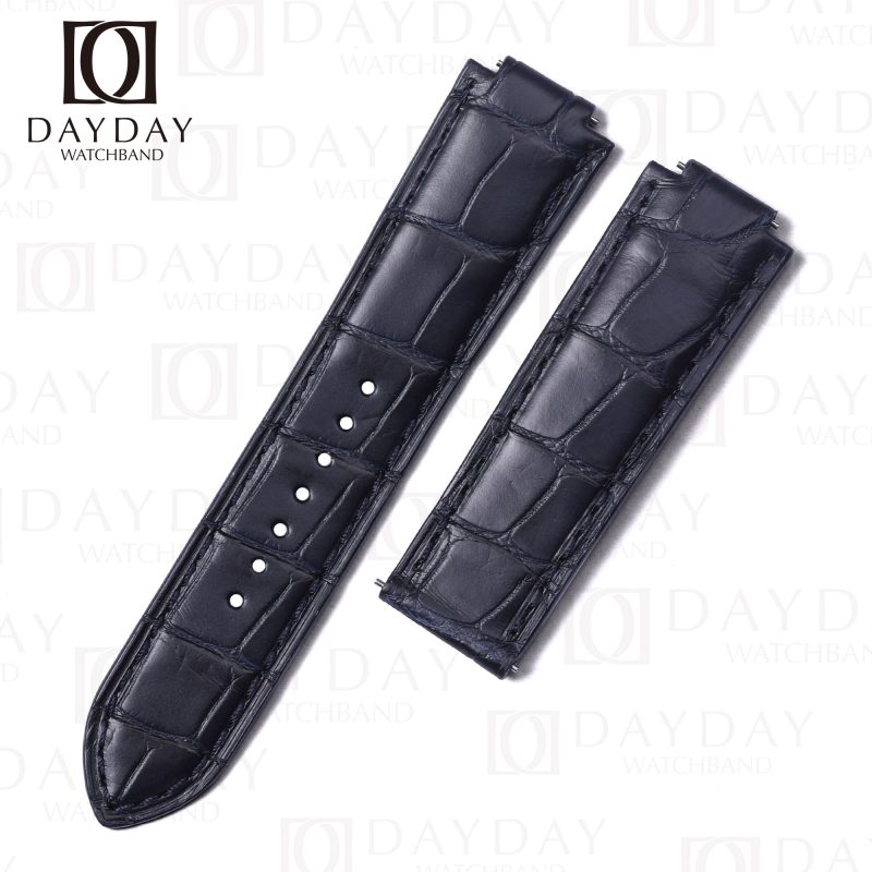 Genuine Dark Blue alligator leather watch strap leather band replacement for Ballon Bleu de Cartier 28mm 33mm 36mm 42mm