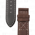 Handmade custom brown canvas watch band watch belt replacement for Patek Philippe Calatrava Pilot Travel Time 5524r men's watch