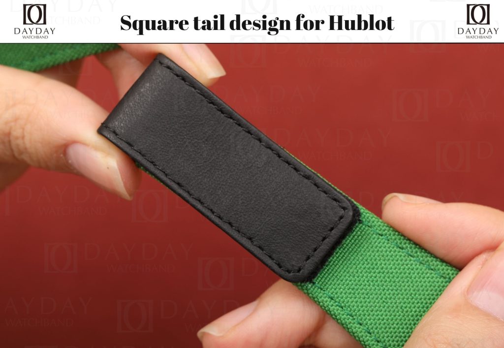 Handmade custom square watch strap band tail original style design for Hublot Big Bang e Smart Watch 440