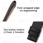 Handmade personalized black epsom leather watch bands belt replacement for Bvlgari B Zero1 bz22s d1888 aftermarket