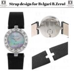 Original style design seamless fit black epsom leather watch strap band replacement for Bvlgari Bulgari B Zero1 bz22s d1888