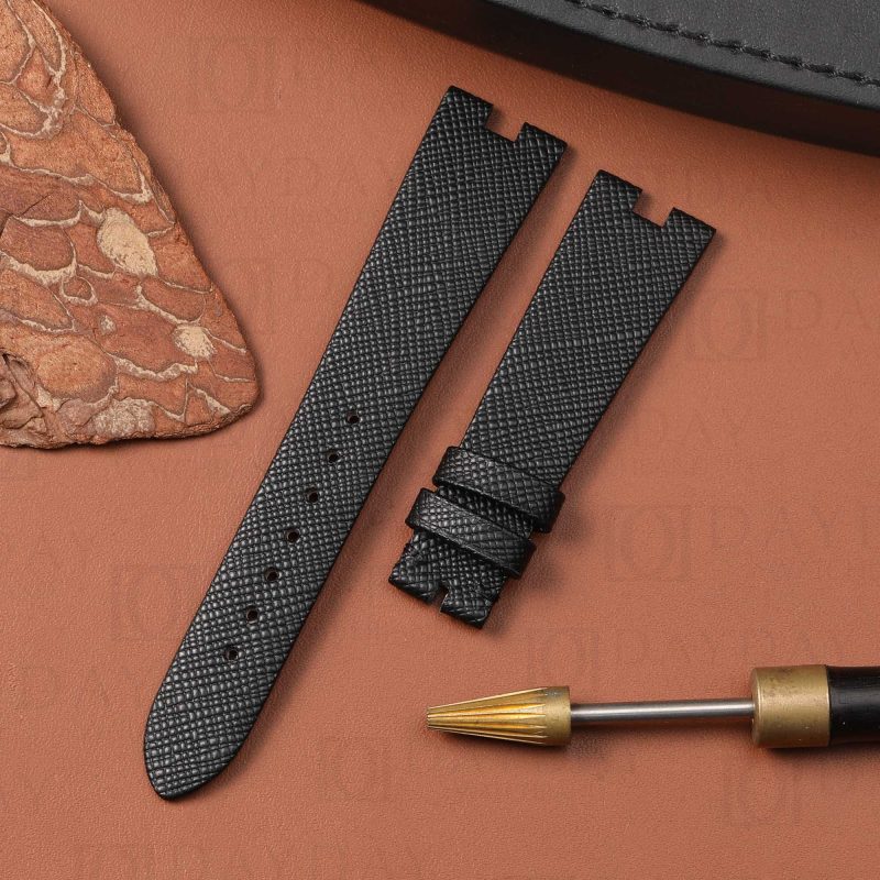 Shop Buy handmade black epsom calf epsom leather wrist band replacement for Bvlgari B Zero1 bz22s d1888 online (1)