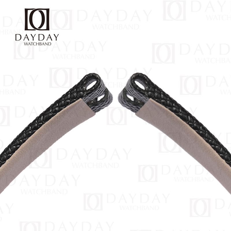 Shop Buy handmade black epsom calf epsom leather wrist band replacement for Bvlgari B Zero1 bz22s d1888 online (2)
