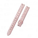 Shop bespoke custom pink crocodile leather watch bands straps replacement for Baignoire Cartier, Allongee,Large ,Dupe, Crash, Crash, XL for sale
