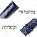 Shop blue alligator leather watch band replacement for Citizen NB1050 59e, Eco Drive Automatic, Promaster Diver, Calendrier, Nighthawk men’s and ladies watches