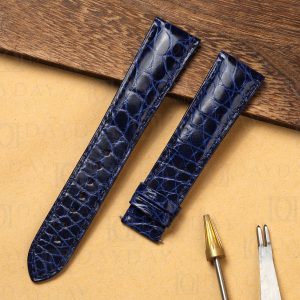 Shop blue crocodile leather watch bands replacement for Citizen NB1050 59e, Eco Drive Automatic, Promaster Diver, Calendrier, Nighthawk men’s and ladies watches