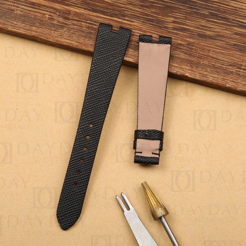 Shop handmade black epsom calf epsom leather wrist bands replacement for Bvlgari B Zero1 bz22s d1888 online