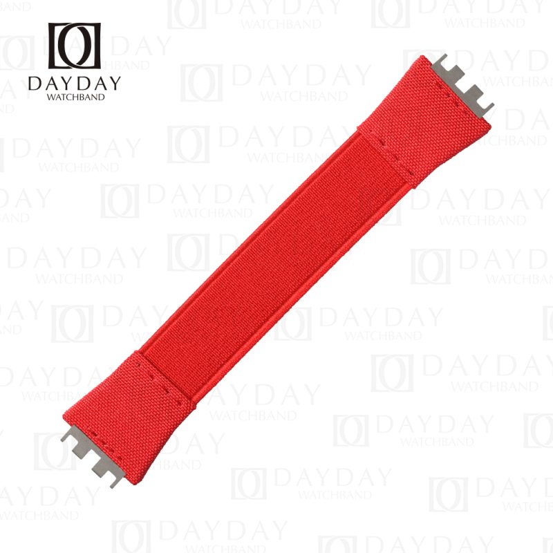 Soft blue elastic watch bands strap replacement for Hublot Spirit Of Big Bang 645 647, Red Magic, Titanium Ceramic, Meca 10, 42mm 45mm for sale