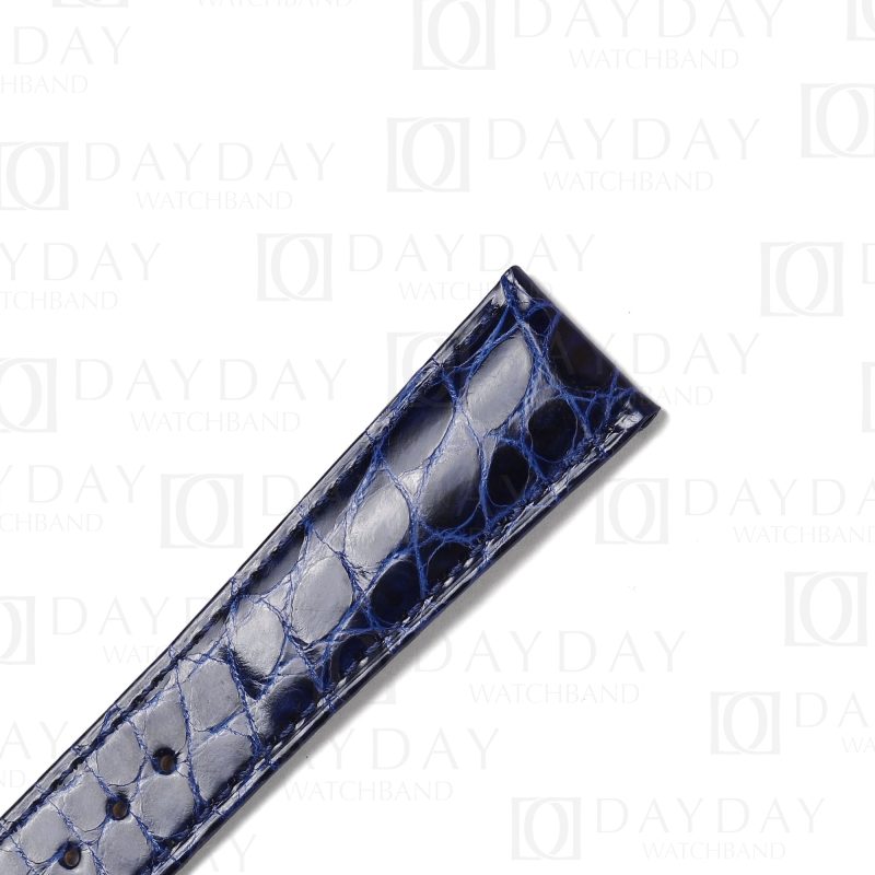 bespoke blue crocodile leather wrist band bracelet for Citizen NB1050 59e, Eco Drive Automatic, Promaster Diver, Calendrier, Nighthawk men’s and ladies watches