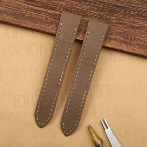 buy personalized bespoke brown epsom leather watch bands replacement strap change for santos de cartier galbee 24mm, 29mm, 32mm, 35mm