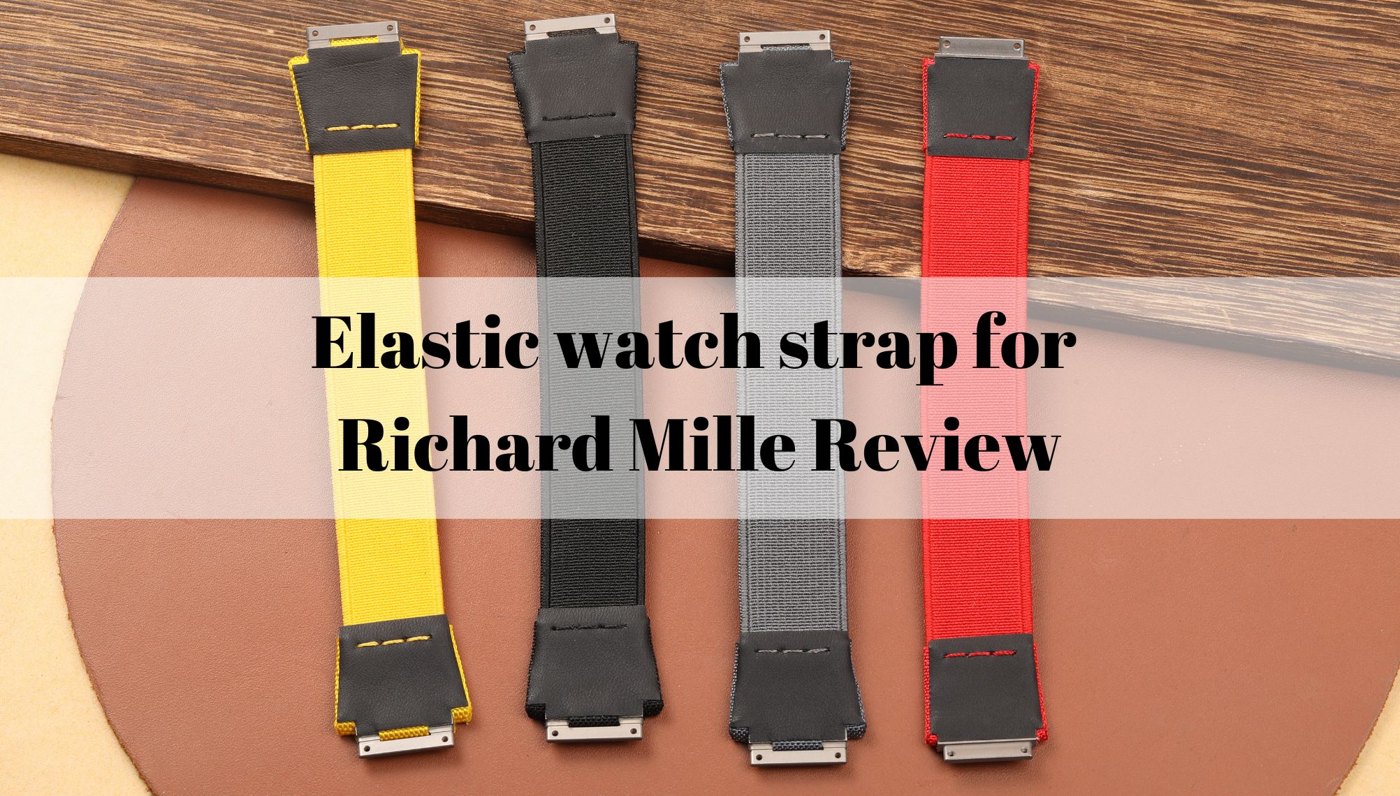 daydaywatchband custom yellow black grey red canvas fabric watch straps replacement review for Richard Mille