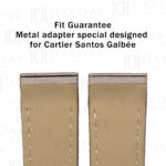 shop custom handmade epsom leather watch straps price replacement for cartier santos galbee mens and ladies on wrist al size