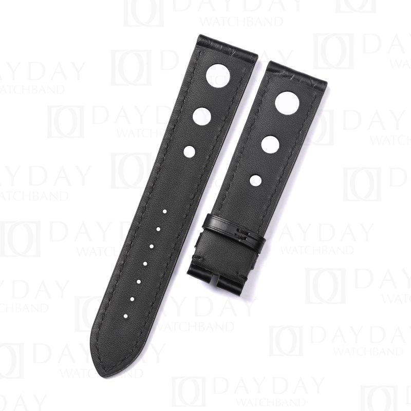Buy Custom handmade Black alligator leather watch strap tire watchbands replacement for Chopard 1000 Miglia Mille Miglia (2)