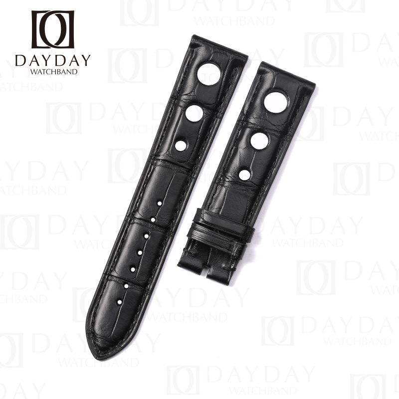 Buy Custom handmade Black alligator leather watch strap tire watchbands replacement for Chopard 1000 Miglia Mille Miglia (3)