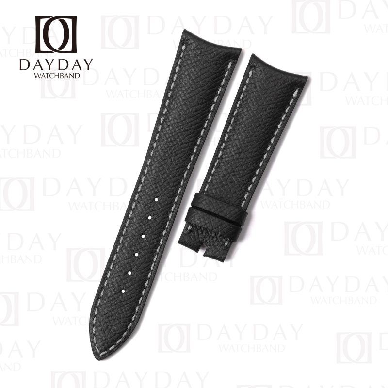 Buy black calf epsom leather watch belt band straps replacement for Audemars Piguet AP Millenary 4101, Oval Shape,Maserati Anniversary 90, Quadri