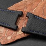 Buy custom handmade black canvas fabric watch strap band replacement for Girard Perregaux Laureato Automatic Blue Green 38mm 41mm 42mm for sale (3)