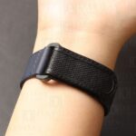 Daydaywatchband blue canvas velcro interchangeable strap band replacement on wrist for Santos de Cartier Medium Large XL