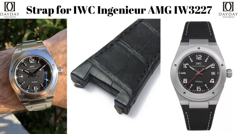 Daydaywatchband handmade custom Leather watch Strap band replacement for IWC Ingenieur 3227