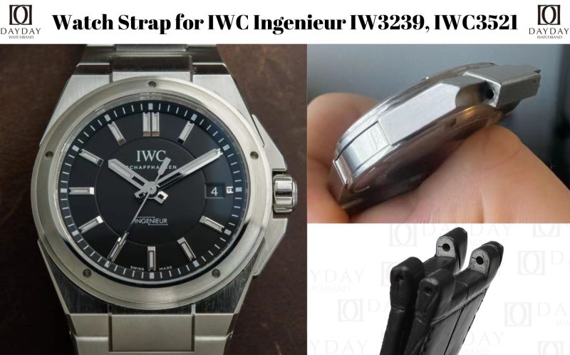 Daydaywatchband handmade custom Leather watch Strap band replacement for IWC Ingenieur 3239, 3521