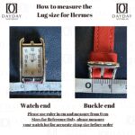 Daydaywatchband how to measure watch strap lug size for Hermes Cape Cod watch guide