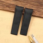 Handmade black canvas nylon fabric watch strap band replacement for Corum Admirals Cup legend 38 42 44 48 aftermarket