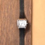 Handmade custom Santos de Cartier quick-switch black lizard leather strap band replacement for Cartier Santos Medium Large XL for sale