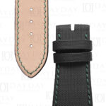 Personalized bespoke black canvas fabric watch straps band replacement for Girard Perregaux Laureato Automatic Blue Green 38mm 41mm 42mm men’s