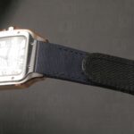 Seamless fit canvas velcro strap replacement for Cartier Santos Medium Large XL aftermarket