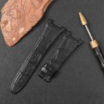 Shop black Custom alligator leather watch bands strap replacement for IWC Big Ingenieur Iw500501, Iw378403, Iw378406 (2)