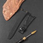 Shop black Custom alligator leather watch bands strap replacement for IWC Big Ingenieur Iw500501, Iw378403, Iw378406 (3)