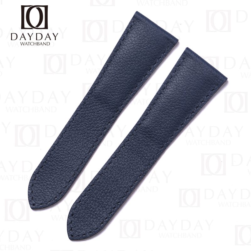 Shop handmade Blue calf leather watch straps replacement for Cartier Tank Blue MC, Large,Tank Must,Solo,Francaise,Americaine,Anglaise for sale