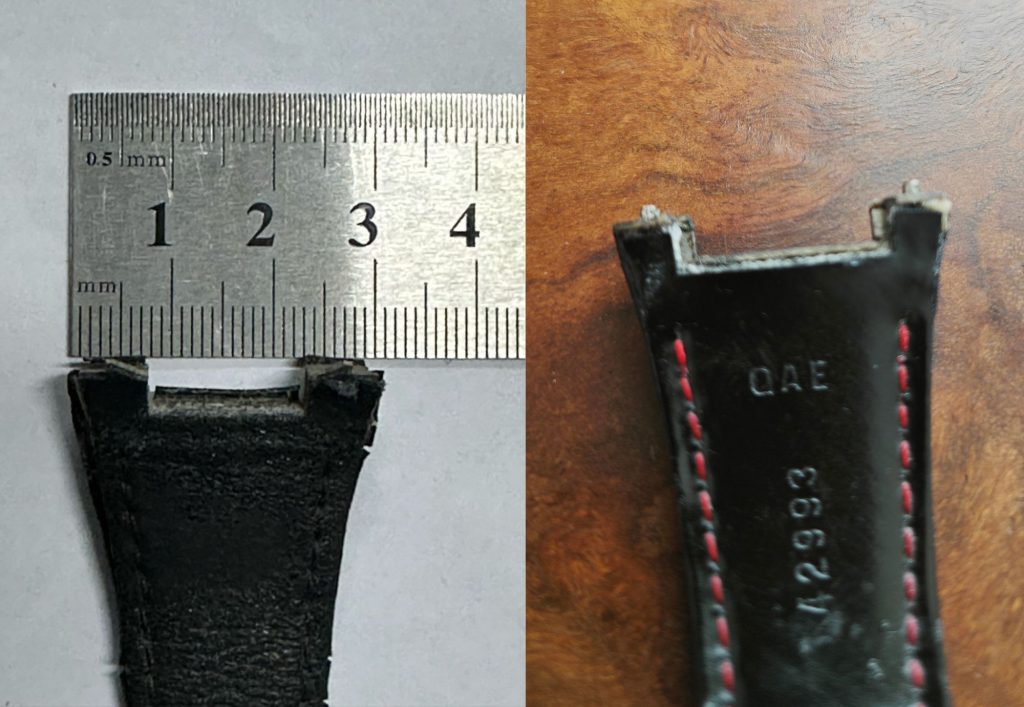 Watch strap band insert replacement for IWC Ingenieur 3239, IW3227, Big Ingenieur, 7 days