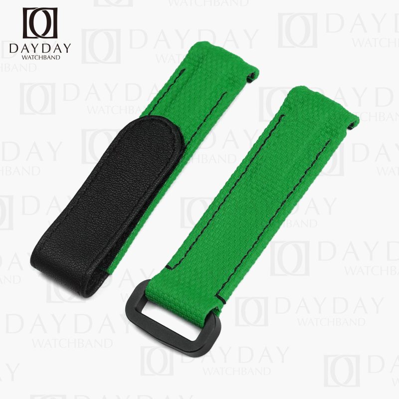 Bespoke high quality durable Green Rolex Daytona rubber band replacement 20mm for sale