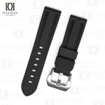 Black fkm rubber watch strap watch bands replacement with buckle 22mm 24mm for Panerailuminor Panerai Luminor GMT 40mm 42mm 44mm men’s watch