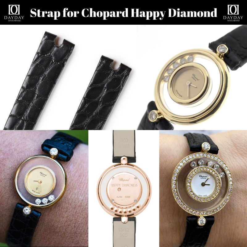 Chopard Happy Diamond Dancing Floating Diamonds watches alligator leather watch bands watch strap watch belt bracelet replacement