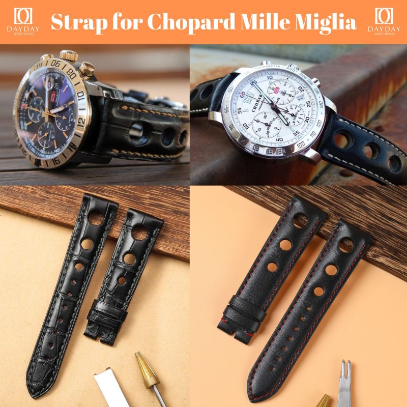 Chopard Mille 1000 Miglia Chronograph Gt Xl 2022 Race Limited Editio Chronometer Watch alligator leather rally watch bands watch strap watch belt bracelet replacement