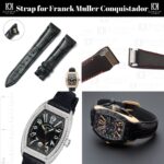 Custom daydaywatchband alligator leather watch strap watch band replacement for Franck Muller Geneve Conquistador Grand Prix 8900 9900 8005 Diamond Watch